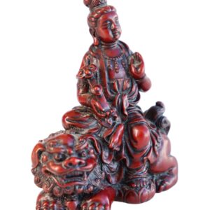 Wenshu Red Resin Carving